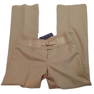 M-A-G by Magaschoni Khaki Pants With Leather NWT